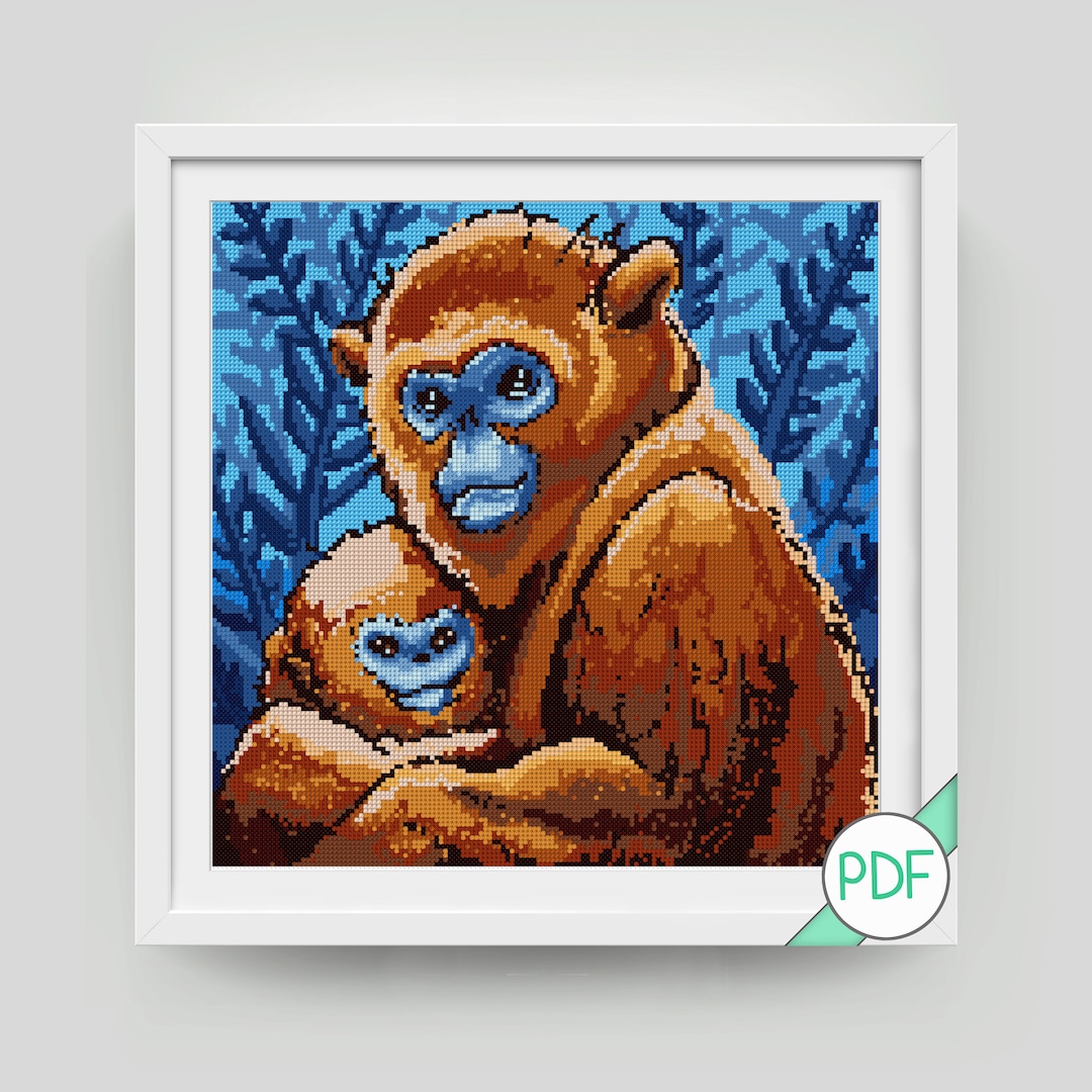 Monkeys Cross Stitch Pattern PDF INSTANT DOWNLOAD - Etsy