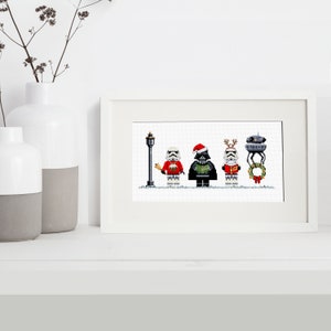 Cross Stitch Pattern: Star Character Christmas Carol Singers, PDF INSTANT DOWNLOAD, image 3