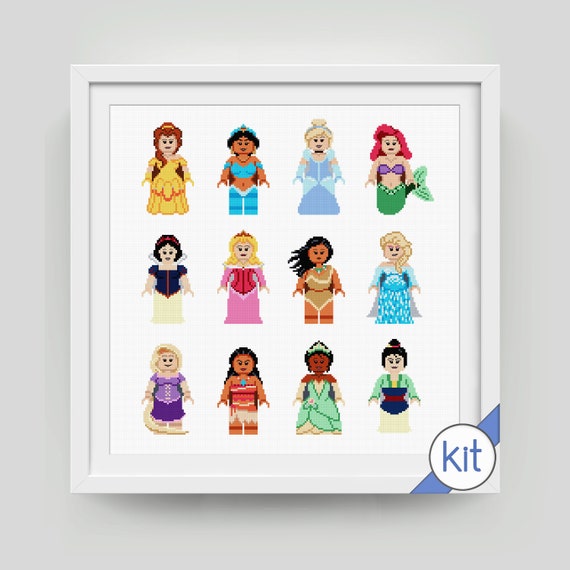 Cross Stitch Kit: Collection of Classic Princesses Characters - Etsy