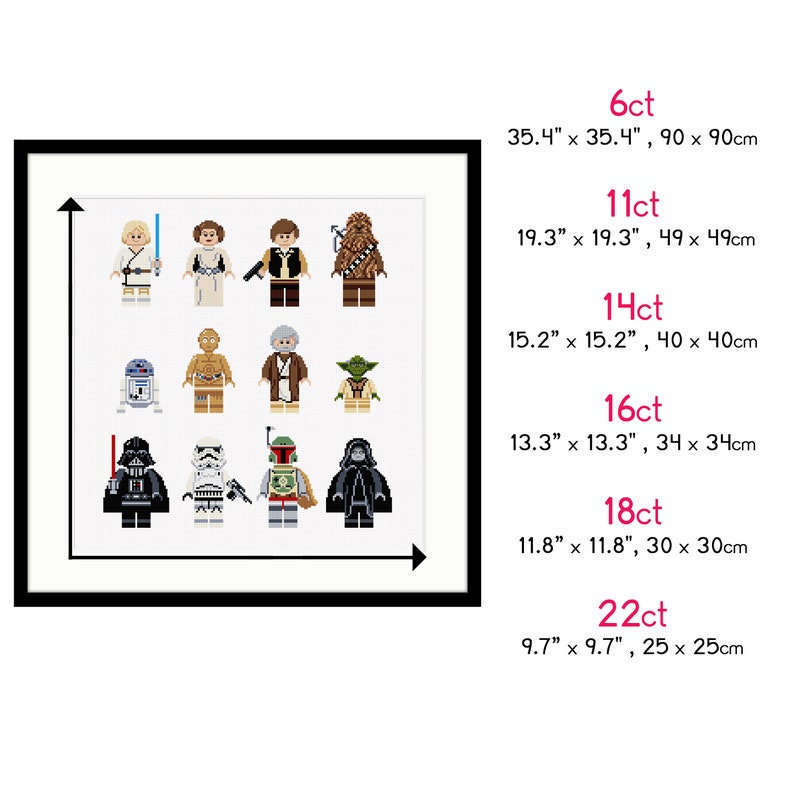 Cross Stitch Pattern: Collection of Star Characters, PDF INSTANT DOWNLOAD image 5