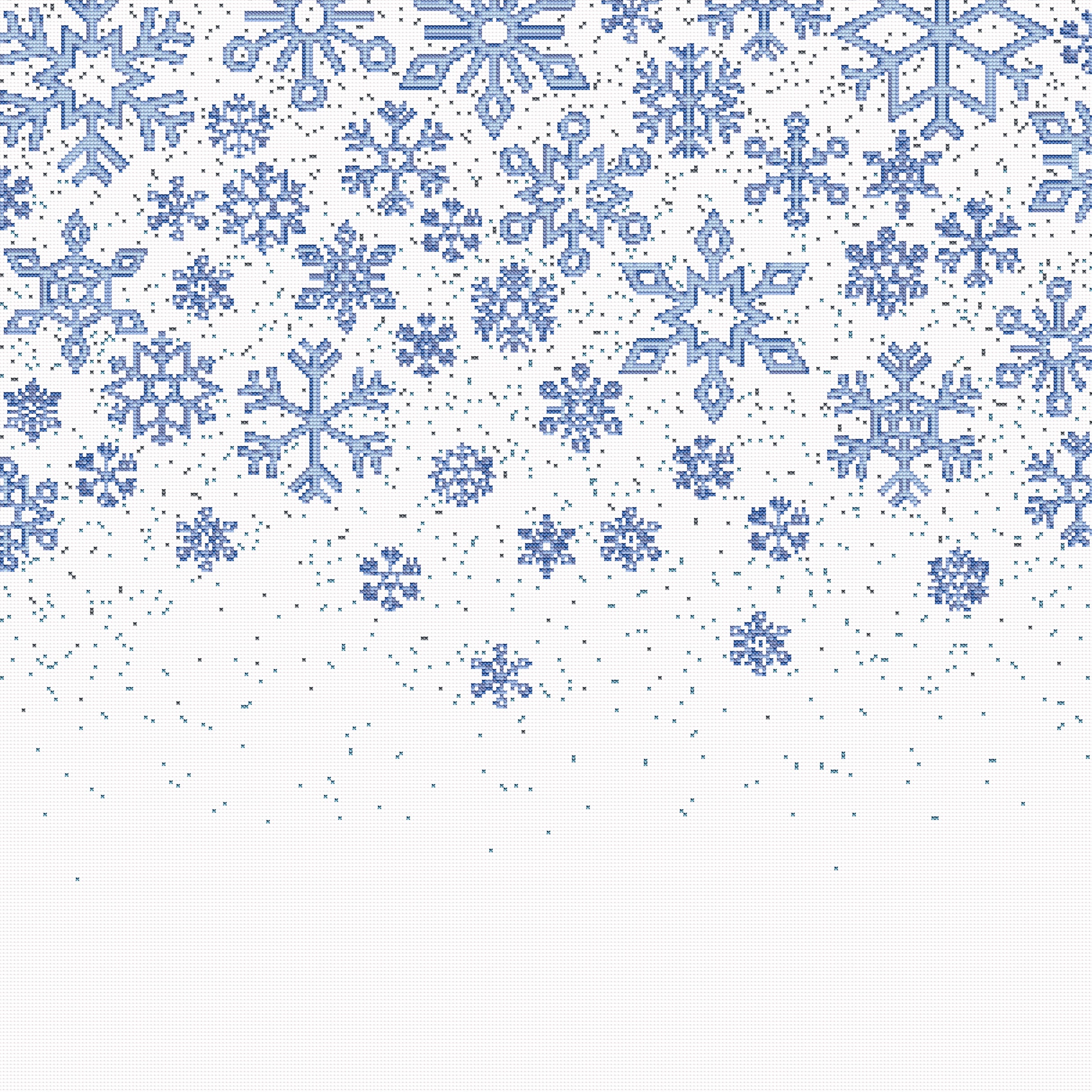 Cross Stitch Patterns: Snowy Night Pattern and 20 Snowflake - Etsy