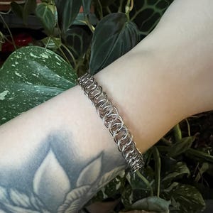 chainmail bracelets | chainmaille | stainless steel bracelet | half persian weave