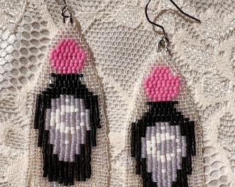 Potion bottle beaded earrings, lightweight and hypoallergenic