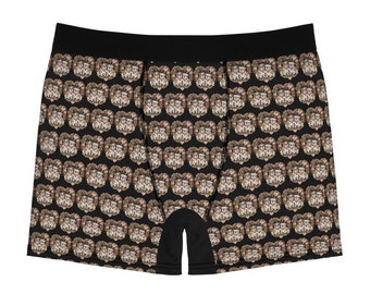 Appeal to your feminine side with these All over ditsy print of English Bulldog Men's Boxer Briefs (AOP)