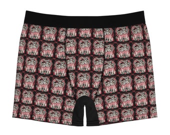 Ditsy English Bulldog print on Quality Super Soft, Men's Boxer Briefs (AOP)