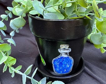 Potion Pot, Potion Planter, Spell Bottle Plant Pot, Witchy Planter, Halloween Pot, Halloween Planter, Spooky Season Plant Pot, Mystic Art