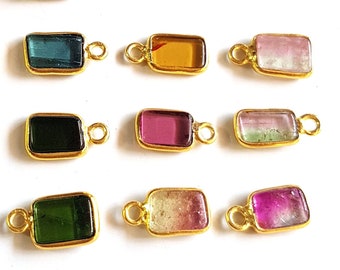 14k Tourmaline Charm - Etsy