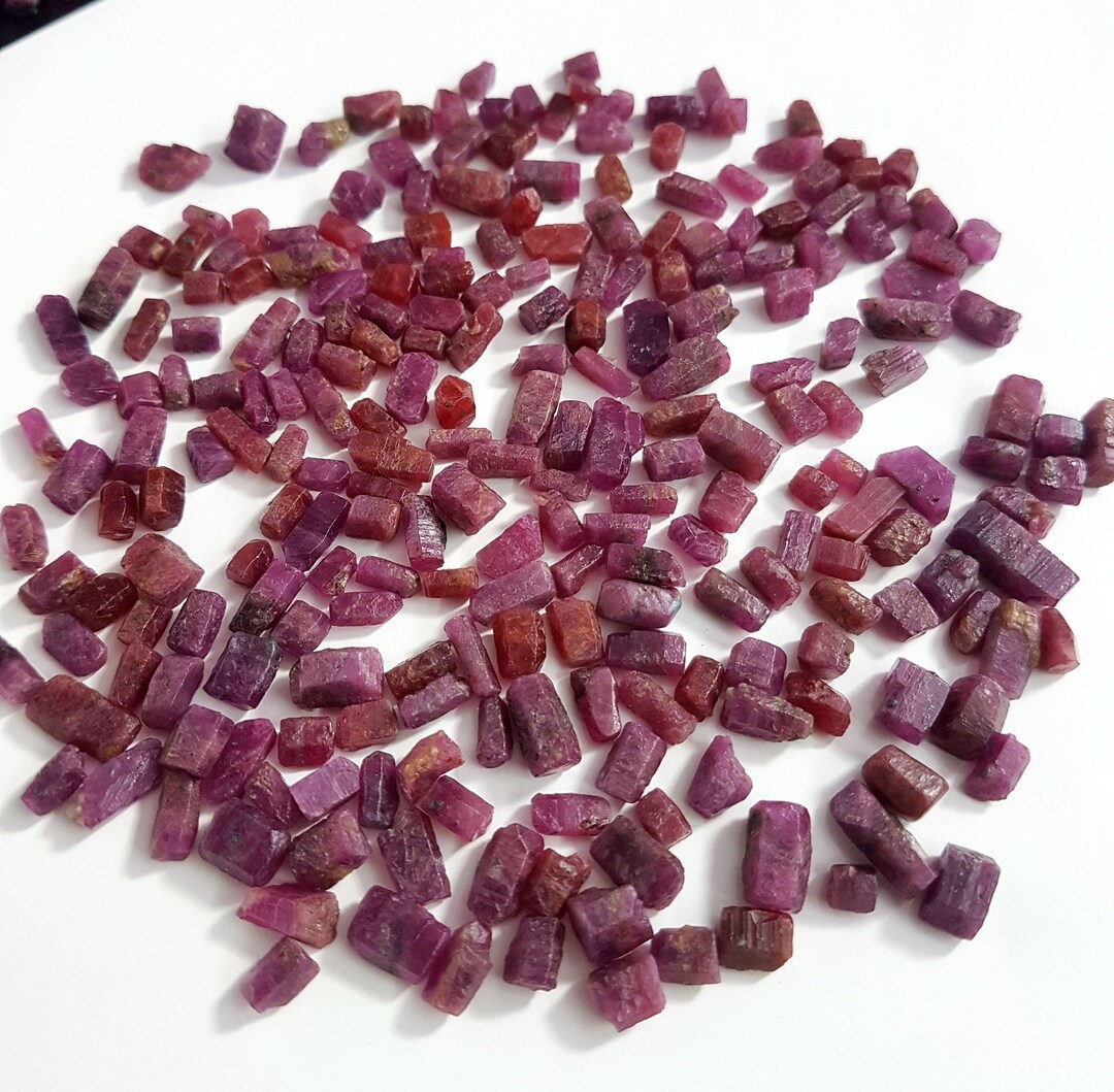 Ruby Stone Stick 100% Natural Ruby Gemstone Sticks Loose Ruby 10 Pcs. 3x4 to 5x8 MM Size ...
