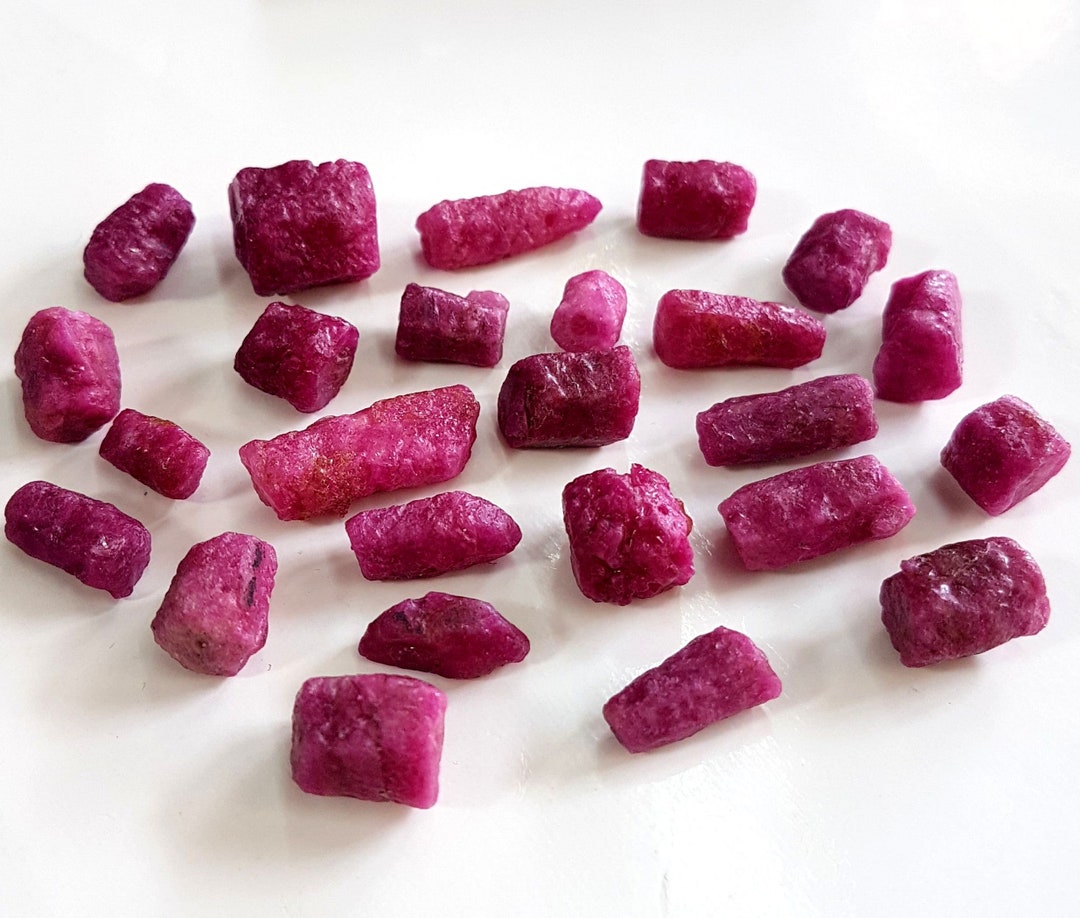 Ruby Stone Stick Glass Field Ruby Gemstone Sticks 20/30/50 Pcs. 7x7 to 8x20 MM Size ...