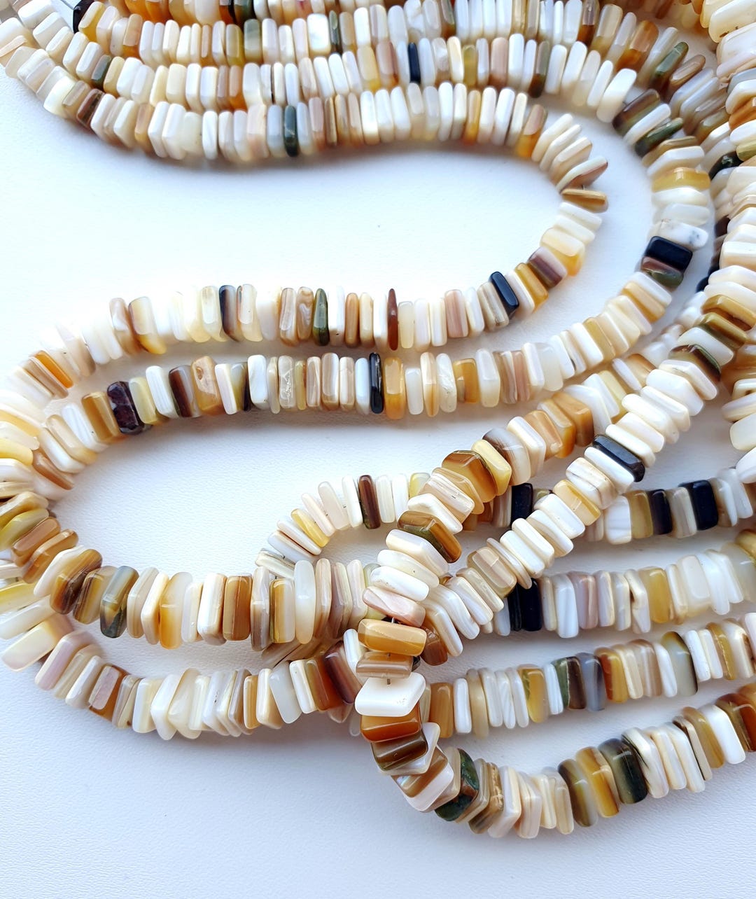 Natural Shell Beads Shell Square Shape Beads AAA Shell Heishi Beads ...