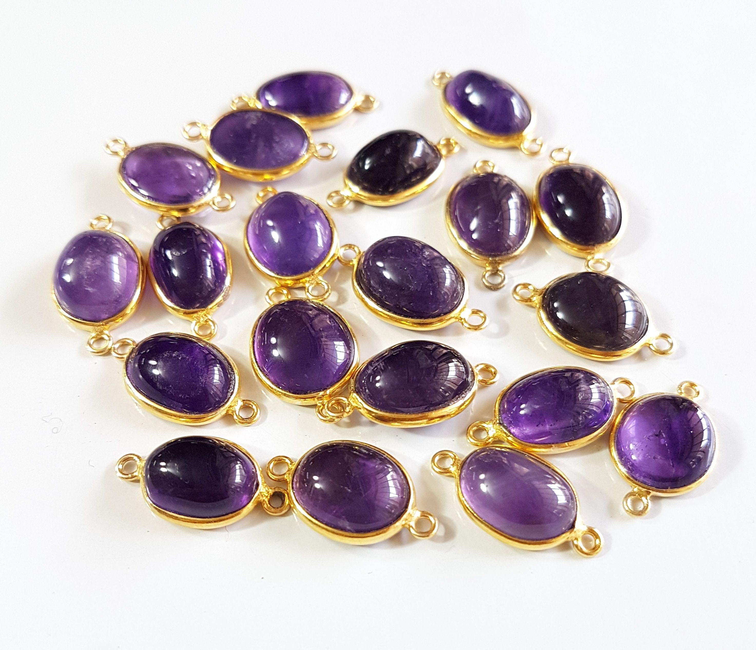 5 Piece Wholesale Natural Gemstones Amethyst 925 Sterling Etsy UK