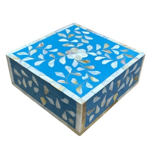 Perlmutt Inlay Dekorative Box Quadrat