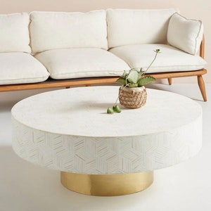 Bone Inlay Coffee Table