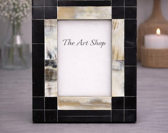 Horn Inlay Photo Frame