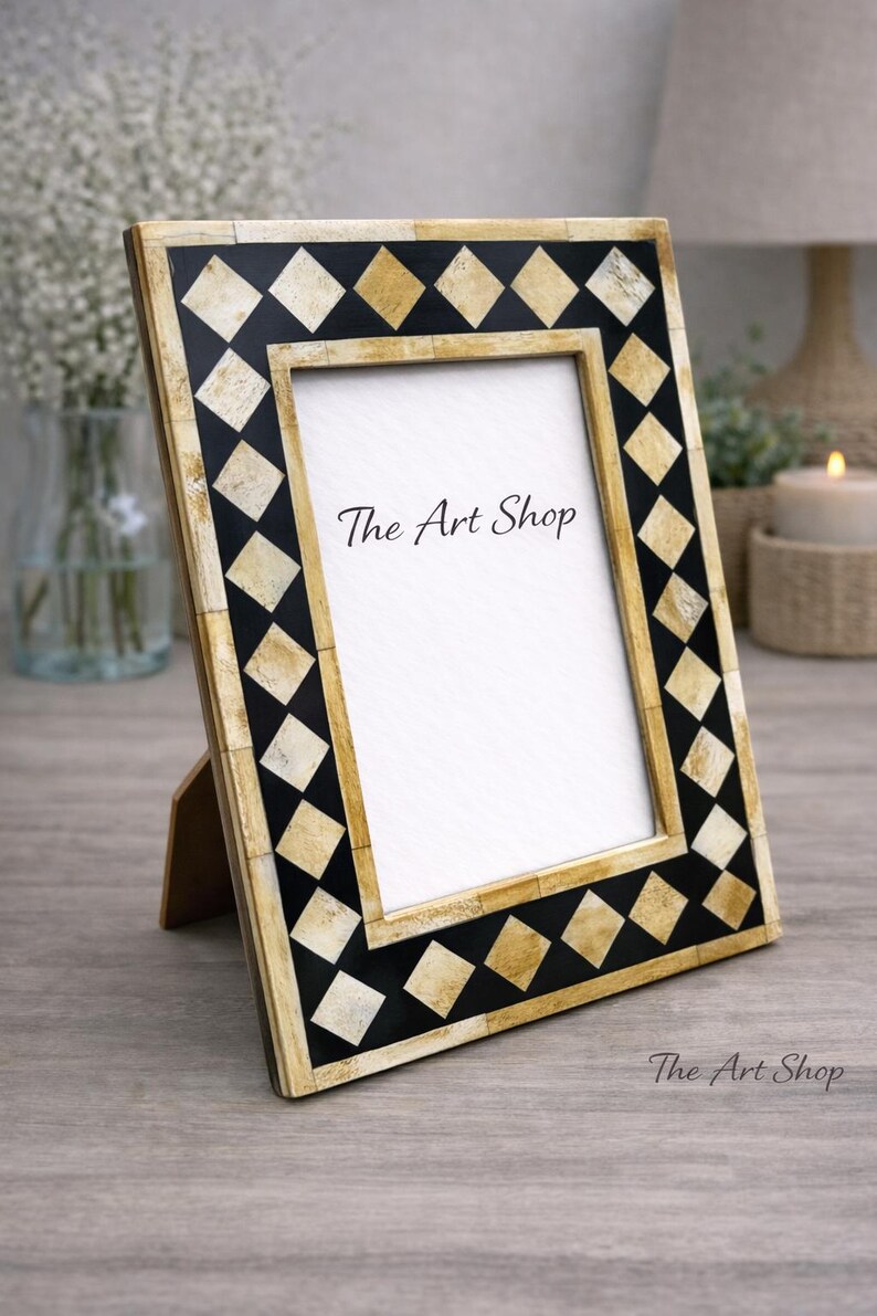 Handcrafted Bone Inlay Photo Frame - Etsy