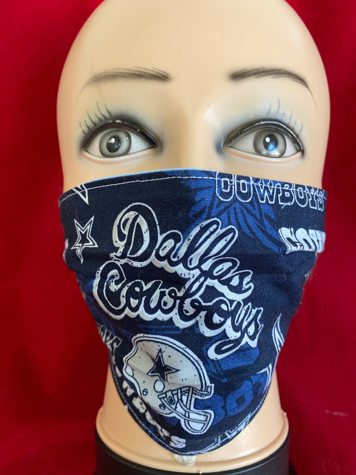 Dallas Cowboys Washable Face Mask with Filter Pocket Etsy