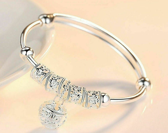 Statement Silver Crystal Bangle  Bracelet, gift for her