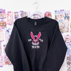 Ice on my Teeth Embroidered Crewneck Sweatshirt