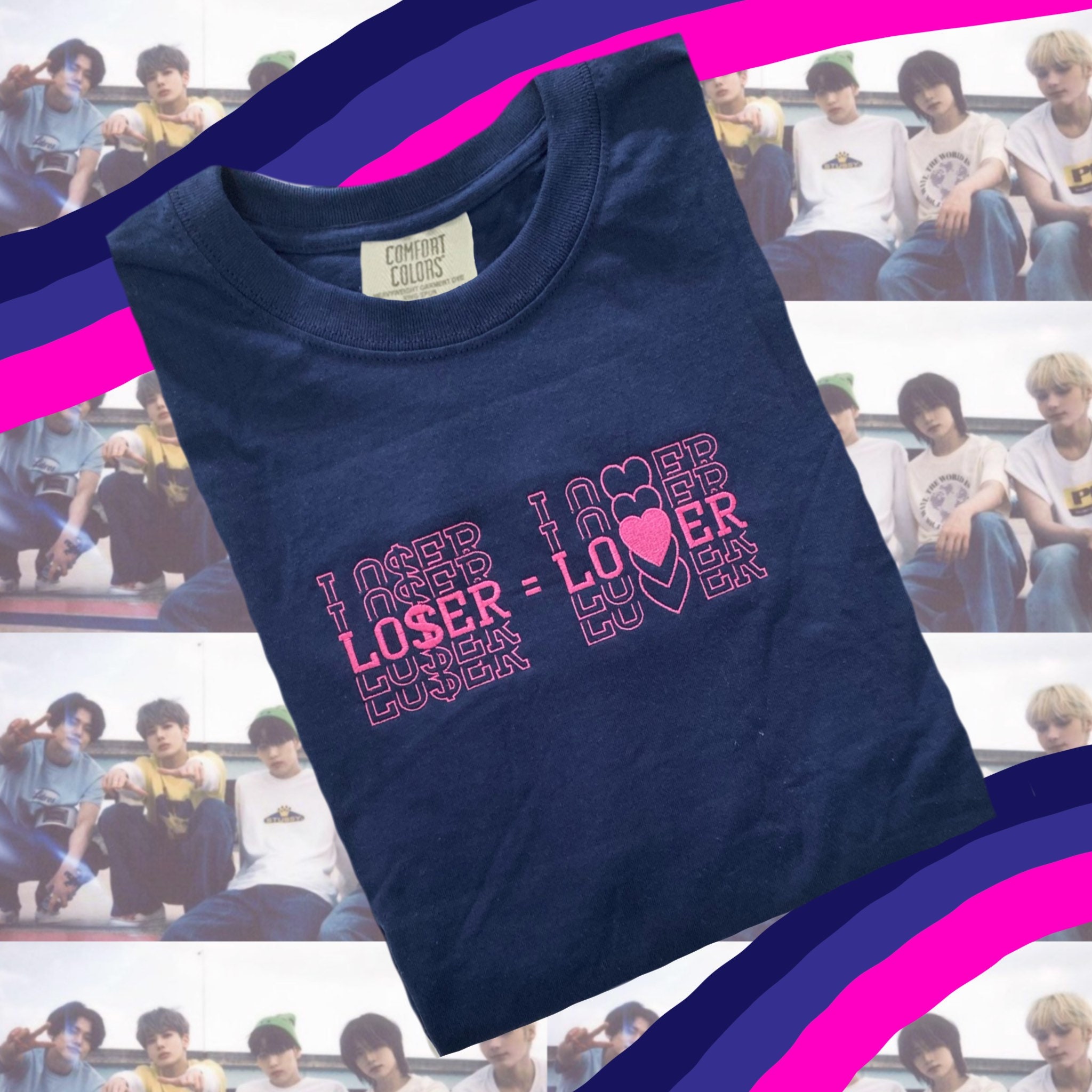 Loser Lover Embroidered Tshirt - Etsy 