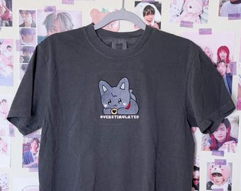Overstimulated Wooyoung Ateez Embroidered T-Shirt