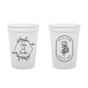 Hochzeits-Stadionbecher, personalisierte Hochzeits-Stadionbecher, benutzerdefinierte Hochzeits-Plastikbecher, Plastikbecher Hochzeitsgeschenke (74)