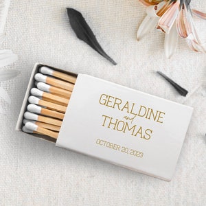 Customized Wedding Matchboxes Favors, Personalized Matchbox Wedding Favors, White Match Heads for Wedding Gifts, Custom Matchboxes Gift (44)