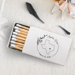 Personalized White Match Head Wedding Favors, Customized Wedding Matchbox Gifts, Custom Wedding Matchbox, Personalized Wedding Matchbox (68)
