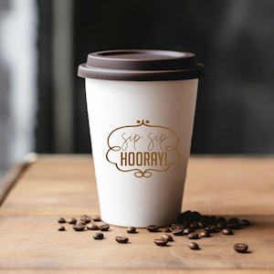 Custom Baby Shower Coffee Cups, Personalized Disposable Cupware, Custom Cups for Baby Showers, Bespoke Coffee Cups, Custom Shower Cups (139)