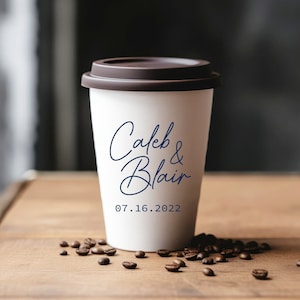 Custom Wedding Coffee Cups, Personalized Wedding Coffee Cups, Customized Wedding Coffee Cup, Disposable Coffee Bar Customized Paper Cup (66)