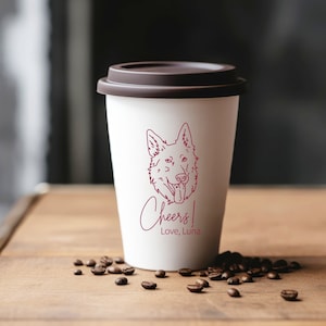Pet Wedding Coffee Cups, Personalized Pet Wedding Coffee Cups, Bespoke Pet Wedding Coffee, Hot Chocolate Custom Paper Cups, Wedding Cup (79)
