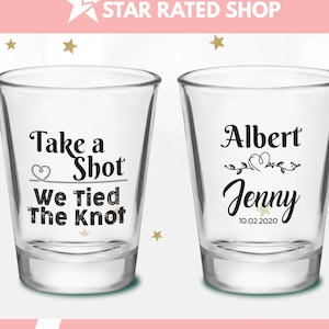 Personalized Wedding Shot Glass, Wedding Shot Glass, Custom Wedding Shot Glass, Personalized Wedding Shot Glass, Custom Wedding Favors (ep)