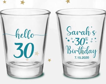30th Birthday Tall Shot Glass 