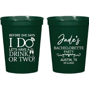 Before She Says I Do Wedding Stadium Cups, Let&#39;s Have A Drink Or Two Stadium Cups Wedding Favors, Customized Plastic Cup Wedding Favor (201)