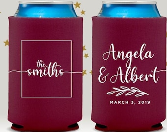 Wedding Can Coolers, Personalized Wedding Can Coolers, Can Coolers for Wedding, Wedding Custom Can Cooler, Custom Wedding Can Cooler (ci)