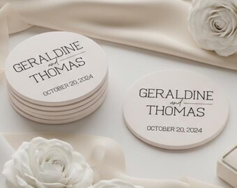 Posavasos personalizados para boda, posavasos para bebidas, posavasos personalizados para boda, posavasos para recepción de boda, posavasos para recuerdos de boda (86)