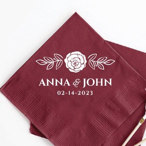 Custom Wedding Cocktail Napkins, Personalized Cocktail Napkin Favors, Personalized Paper Napkins, Custom Wedding Napkins, Custom Favors (98)