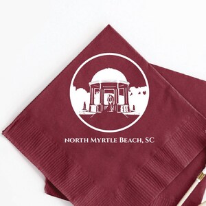 Custom Wedding Venue Illustration Paper Napkins, Custom Wedding Napkins, Personalized Wedding Napkin Favor, Custom Wedding Napkin Favor (97)