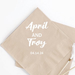 Serviettes pour boisson personnalisées, Cadeaux de mariage, Serviettes de mariage personnalisées, Cadeaux de serviette de mariage personnalisés, Serviettes de mariage personnalisées (241)