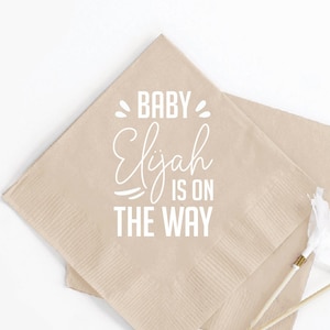 Personalized Favors Baby Shower Napkins, Custom Baby Shower Favors, Personalized Baby Shower Napkin Favors, Custom Baby Napkin Favors (100)