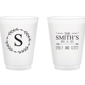 Wedding Rehearsal Frosted Cups Favors, Personalized Wedding Frosted Cups, Custom Wedding Frosted Cup, Wedding Plastic Cup, Plastic Cup (127)