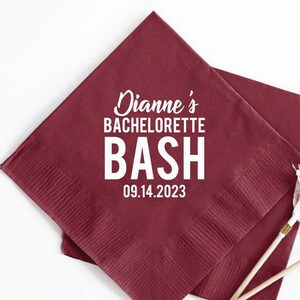 Serviettes en papier EVJF, serviettes de table pour la douche nuptiale, cadeaux de serviette de table de mariage personnalisés pour les invités, cadeau de serviette de mariage personnalisé (136)