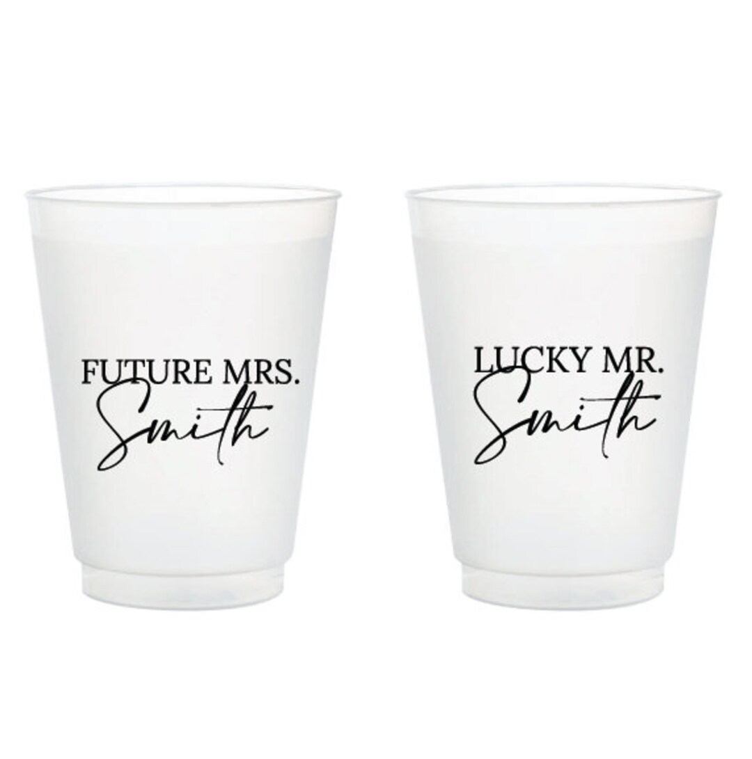 Wedding Frosted Cup Favor, Personalized Wedding Frosted Cup Favor