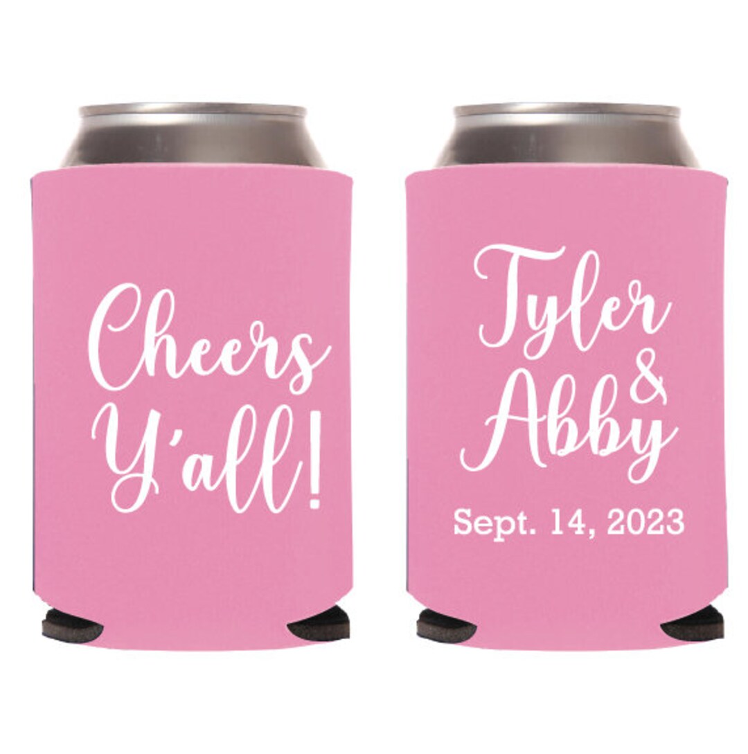 Personalized Wedding Can Coolers, Can Coolers as Favors, Custom Can