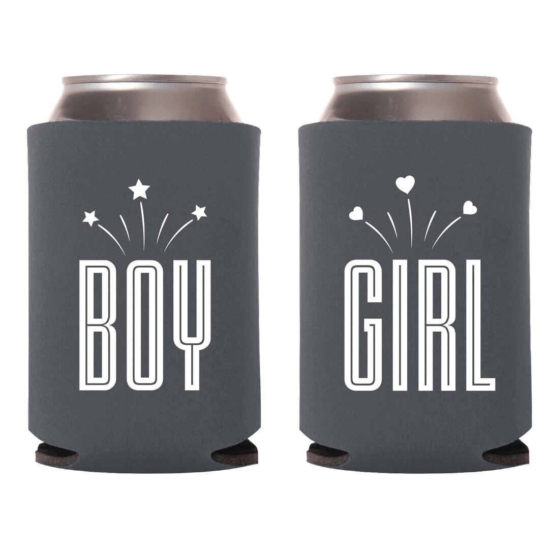 Boy Can Coolers Girl Can Coolers Personalized Gender Reveal Etsy