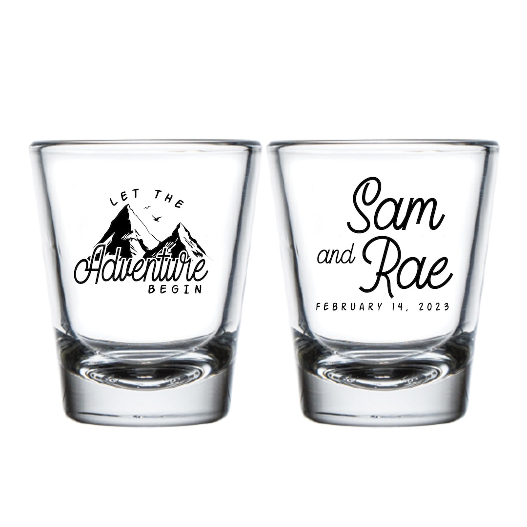 Custom Shot Glass Favor, Custom Wedding Shot Glass Favor, Personalized