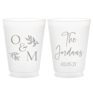 Custom Frosted Cups, Personalized Frosted Cups, Customized Wedding Frosted Cups, Custom Wedding Plastic Cups, Custom Cup Wedding Favors (91)