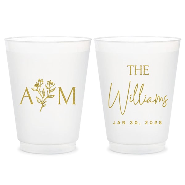 Frosted Cups, Wedding Frosted Cups, Custom Wedding Frosted Cups, Personalized Frosted Cups Wedding Favors, Custom Plastic Cups Favors (76)
