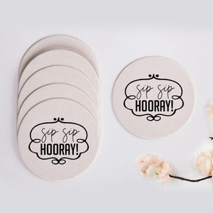 Sip Sip Hooray Baby Shower Coasters, Personalized Baby Shower Coaster Gifts, Baby Shower Coaster Favors, Personalized Coaster Favors (139)