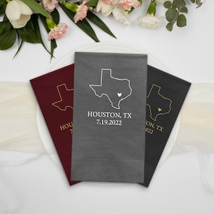 Elegant Guest Napkins for Wedding Tables, Personalized Napkins for Wedding Decor, High-Quality Foil Stamped Tissue Napkins for Wedding (253)