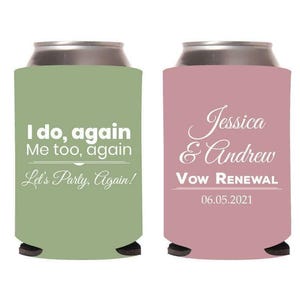Vow Renewal Can Coolers, Anniversary Party Favors, Vow Renewal Can Coolers, Vow Renewal Party Favors, Custom Anniversary Favors  (ex)